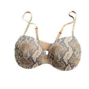 Chantelle Womens Lightly Lined Underwire Bra, Snake Print Size 32DD